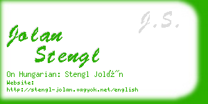 jolan stengl business card